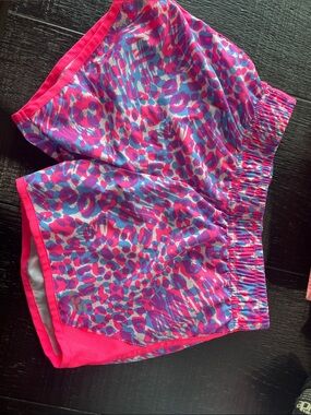 bcg Pink & Purple Leopard Print Athletic Shorts